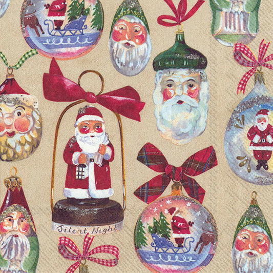 Serviett lunsj christmas decoration cream IHR