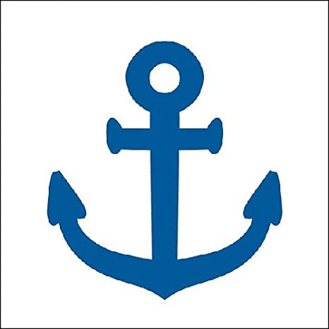 Serviett lunsj navy blue anchor Ambiente