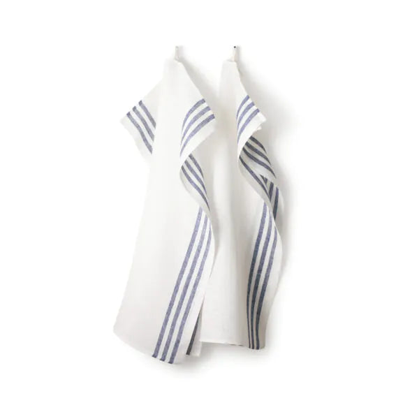 Kjøkkenhåndkle diagonale striper blått  Axling