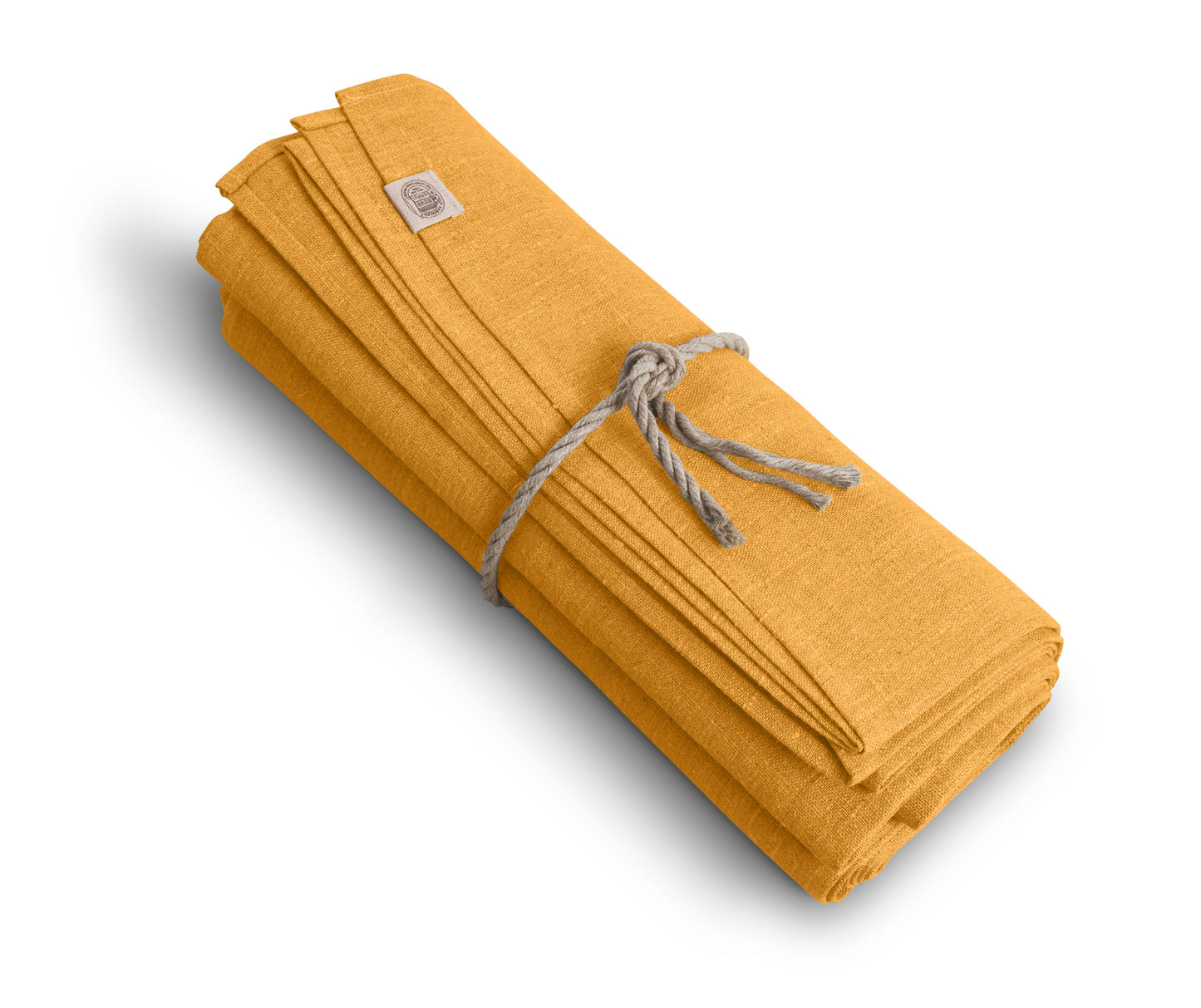 Duk rund lin classic curry okergul 200 cm Lovely linen